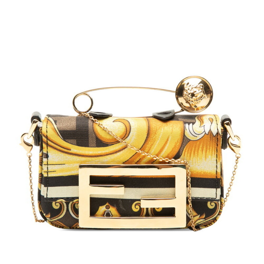 Fendi x Versace Nano Baguette Crossbody Chain Shoulder Bag 7AS095 Multicolor ...